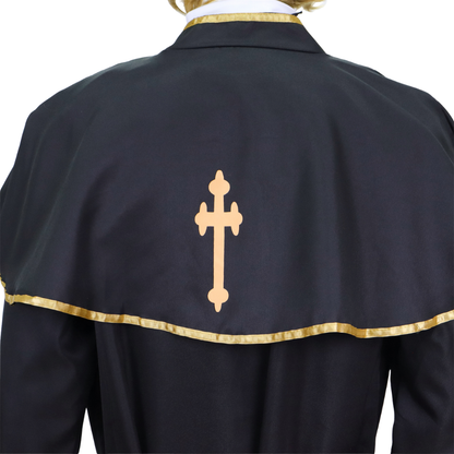 Luxe Geestelijke Kostuum Heren Zwart