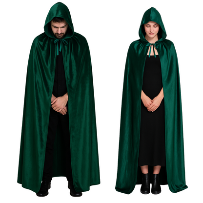 Luxe Mantel Volwassenen Met Capuchon - Donker Groen