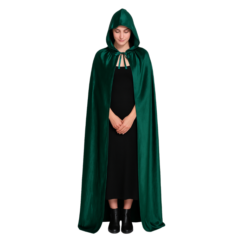Luxe Mantel Volwassenen Met Capuchon - Donker Groen