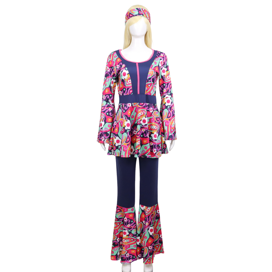Hippie 2-delig Verkleed Pak Dames