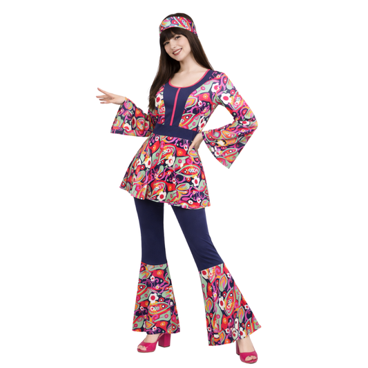 Hippie 2-delig Verkleed Pak Dames
