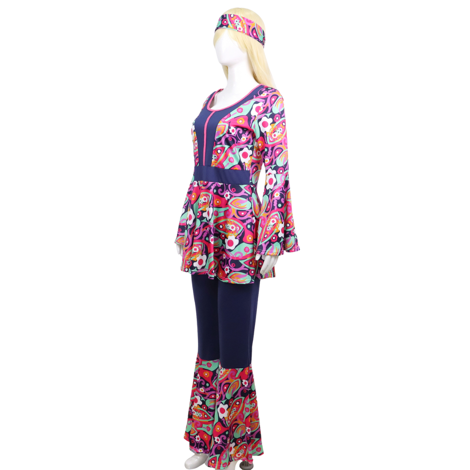 Hippie 2-delig Verkleed Pak Dames