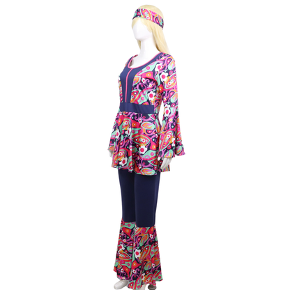 Hippie 2-delig Verkleed Pak Dames