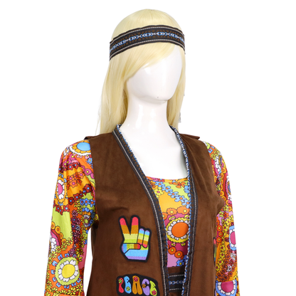 Hippie Jurk Dames met Vest & Hoofdband