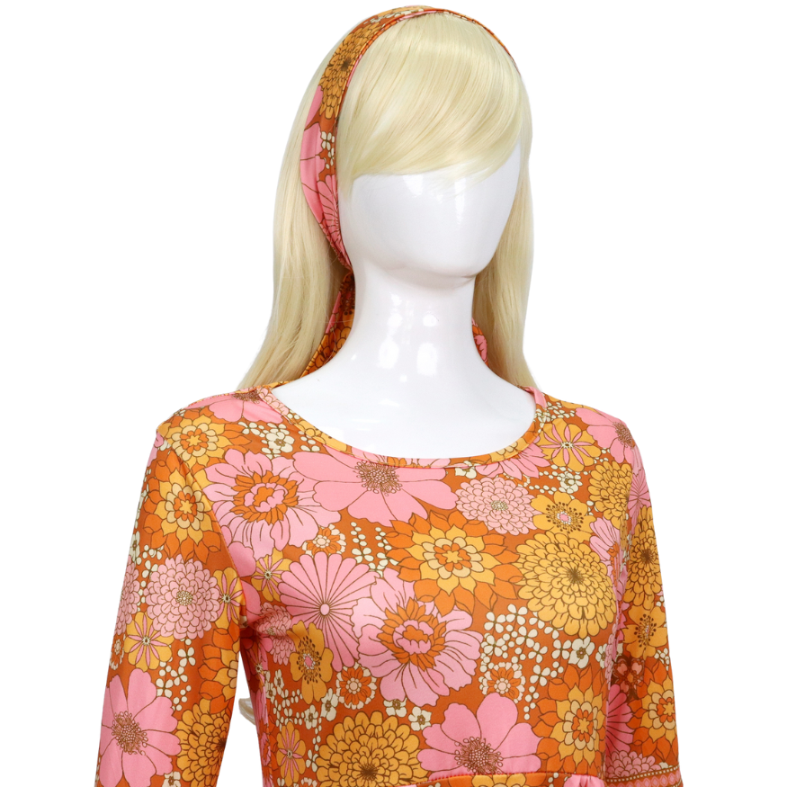 Hippie Verkleedjurk Dames Oranje Roze