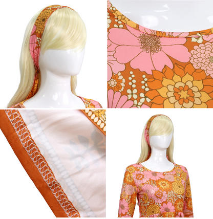 Hippie Verkleedjurk Dames Oranje Roze