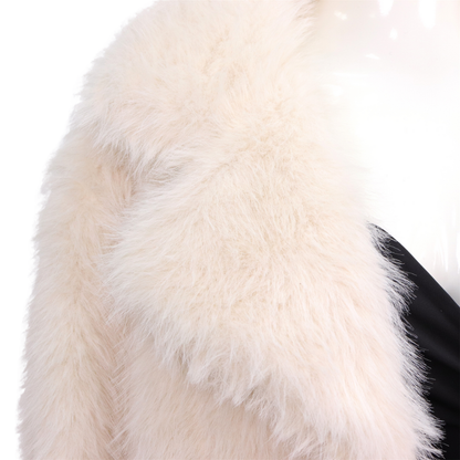 Beige Faux Bontjas voor Dames