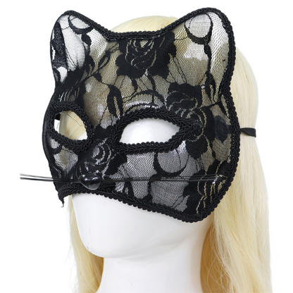 Zwart Kant Masker Kat