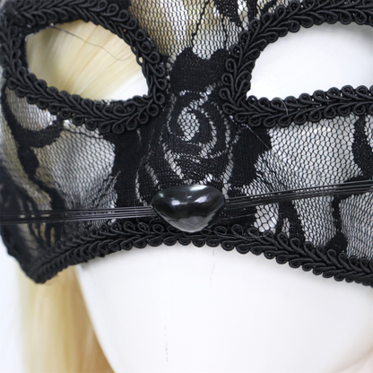 Zwart Kant Masker Kat