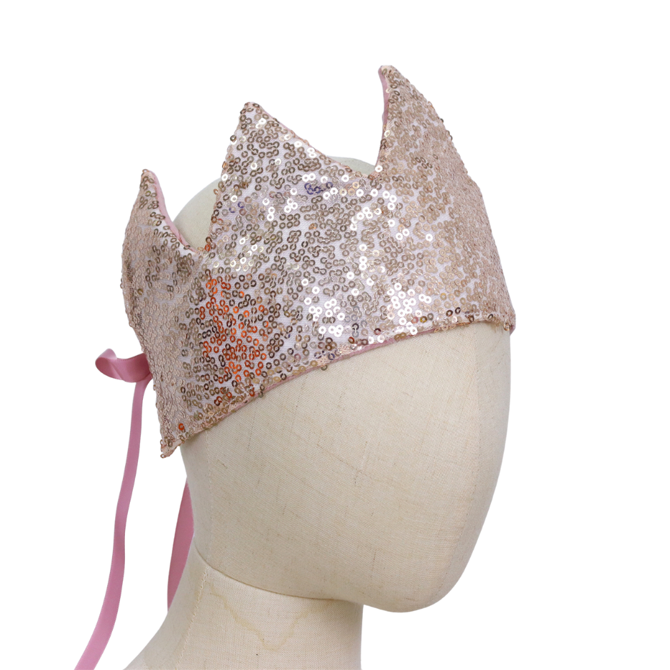 Luxe Verkleed Glitter Kroon en Staf Accessoires Rose Goud