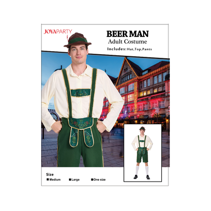 Oktoberfest Lederhosen Kostuum Heren Groen