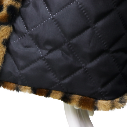 Dames Faux Bontjas panterprint