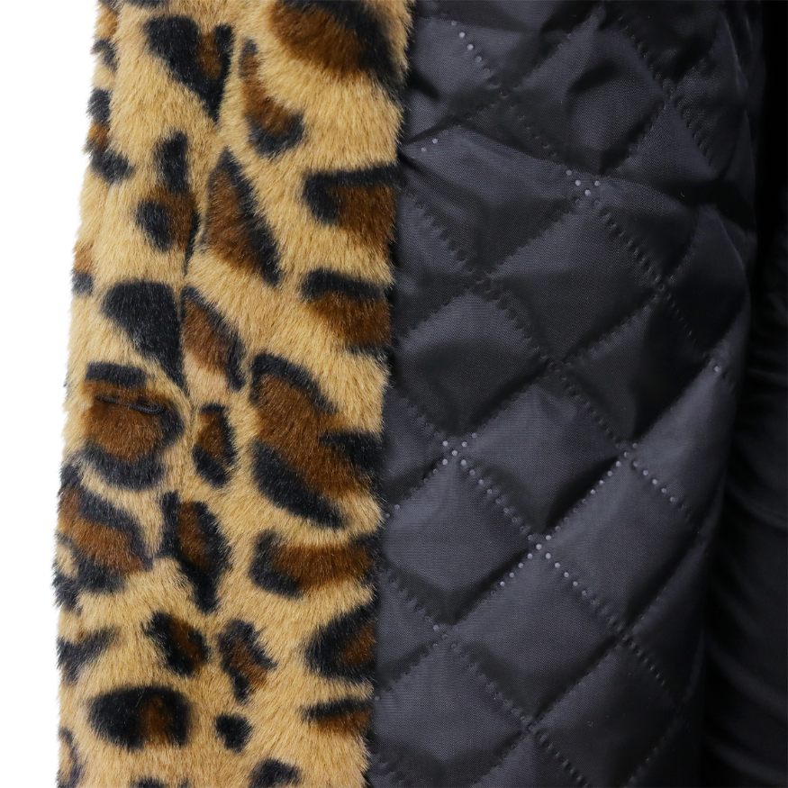 Dames Faux Bontjas panterprint