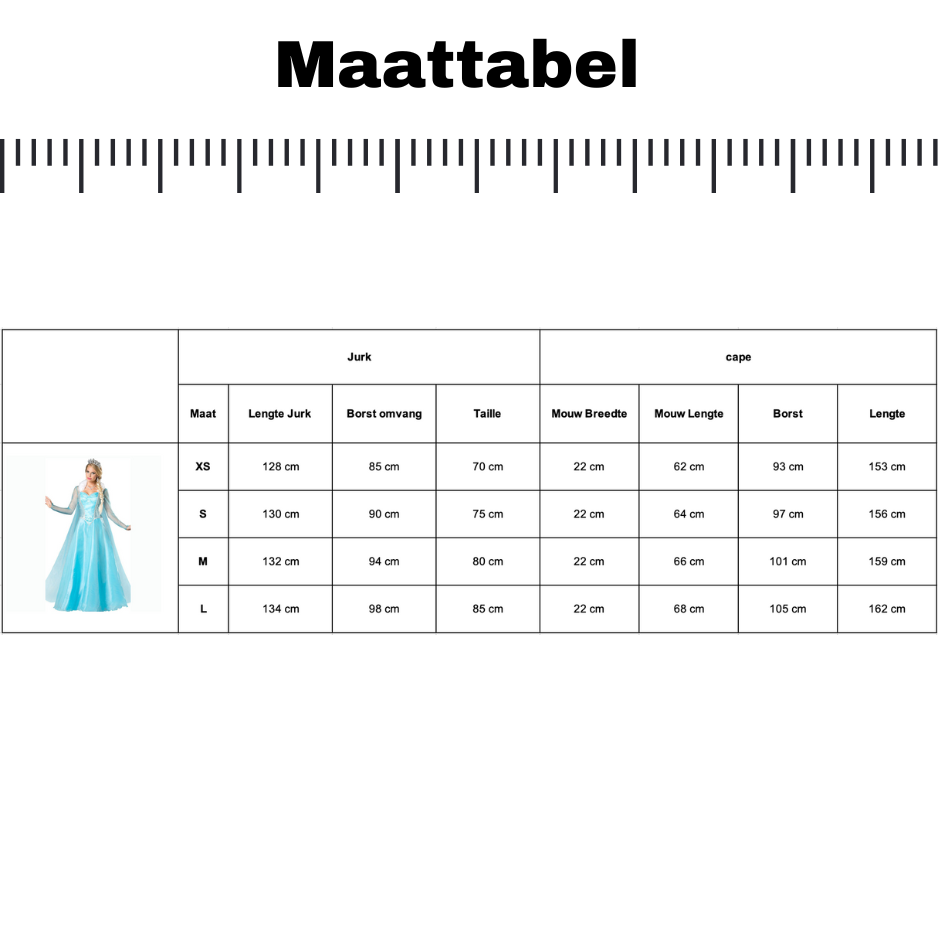 Elsa ijsprinses Verkleed Jurk Volwassenen