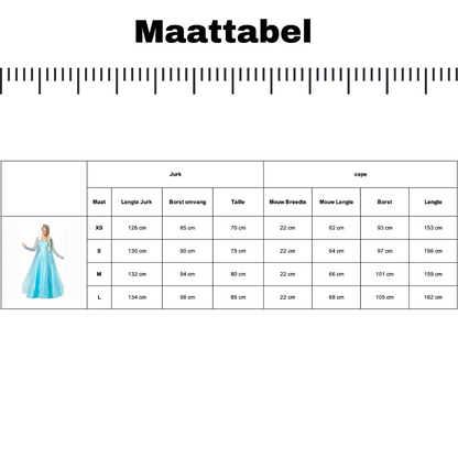 Elsa ijsprinses Verkleed Jurk Volwassenen