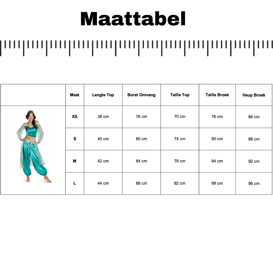 Verkleed Pak Prinses Jasmine Volwassenen