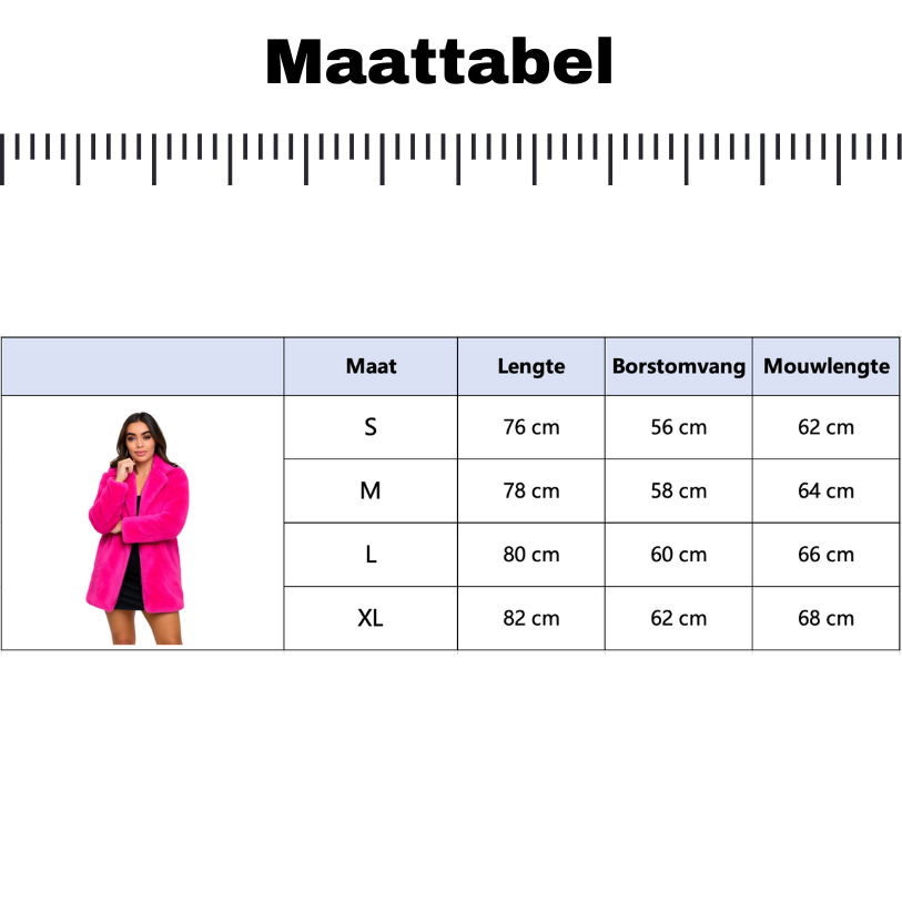 Roze Faux Bontjas voor Volwassenen