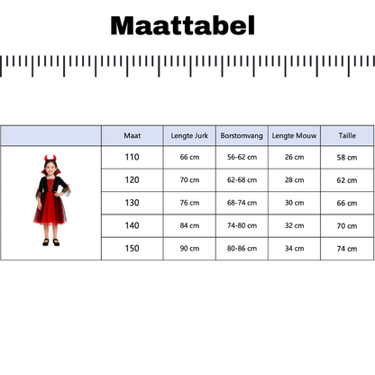 Vampier Verkleedjurk Meisje met Duivelsoren