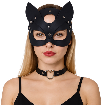 Faux Leer Kattenmasker volwassenen