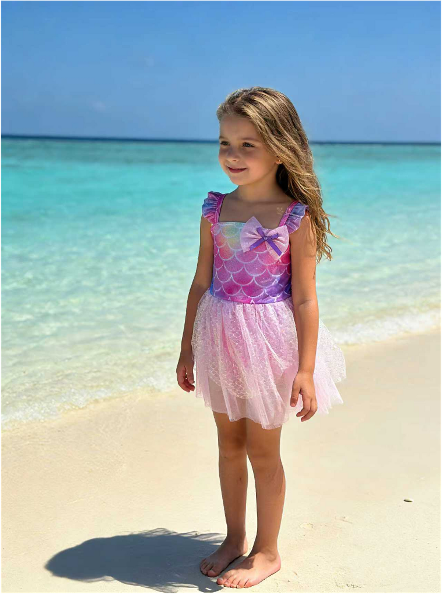 Zeemeermin Badpak Jurkje – Roze Pastel Regenboog