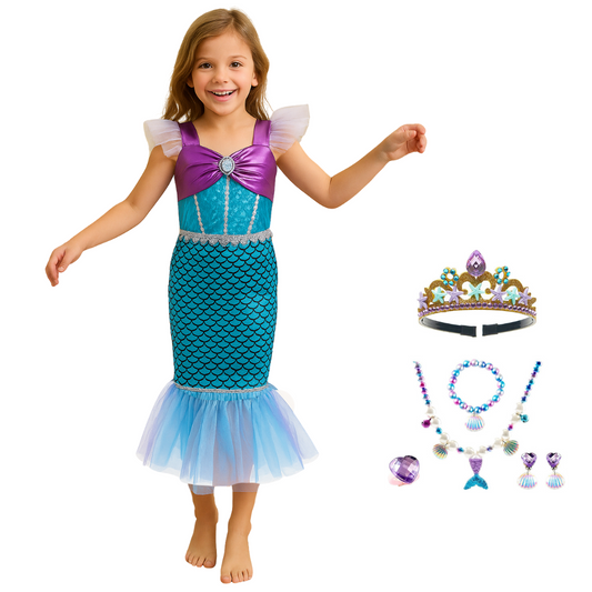 Zeemeermin Verkleedjurk Donker Paars