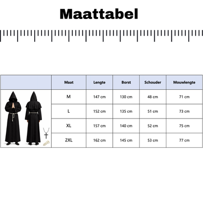 Monnik Verkleedpak Volwassenen Zwart