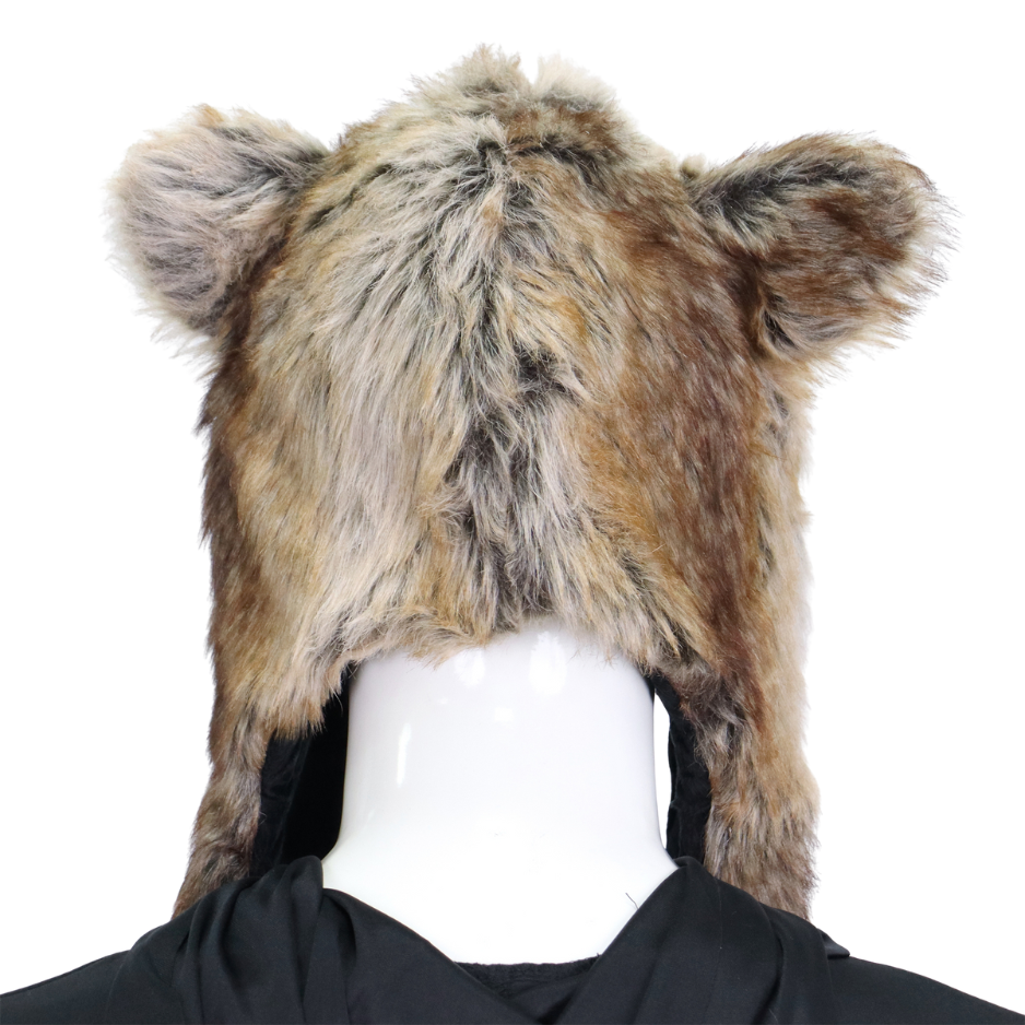 Faux Fur Berenmuts met Pootprint & Handwarmers