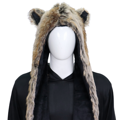 Faux Fur Berenmuts met Pootprint & Handwarmers