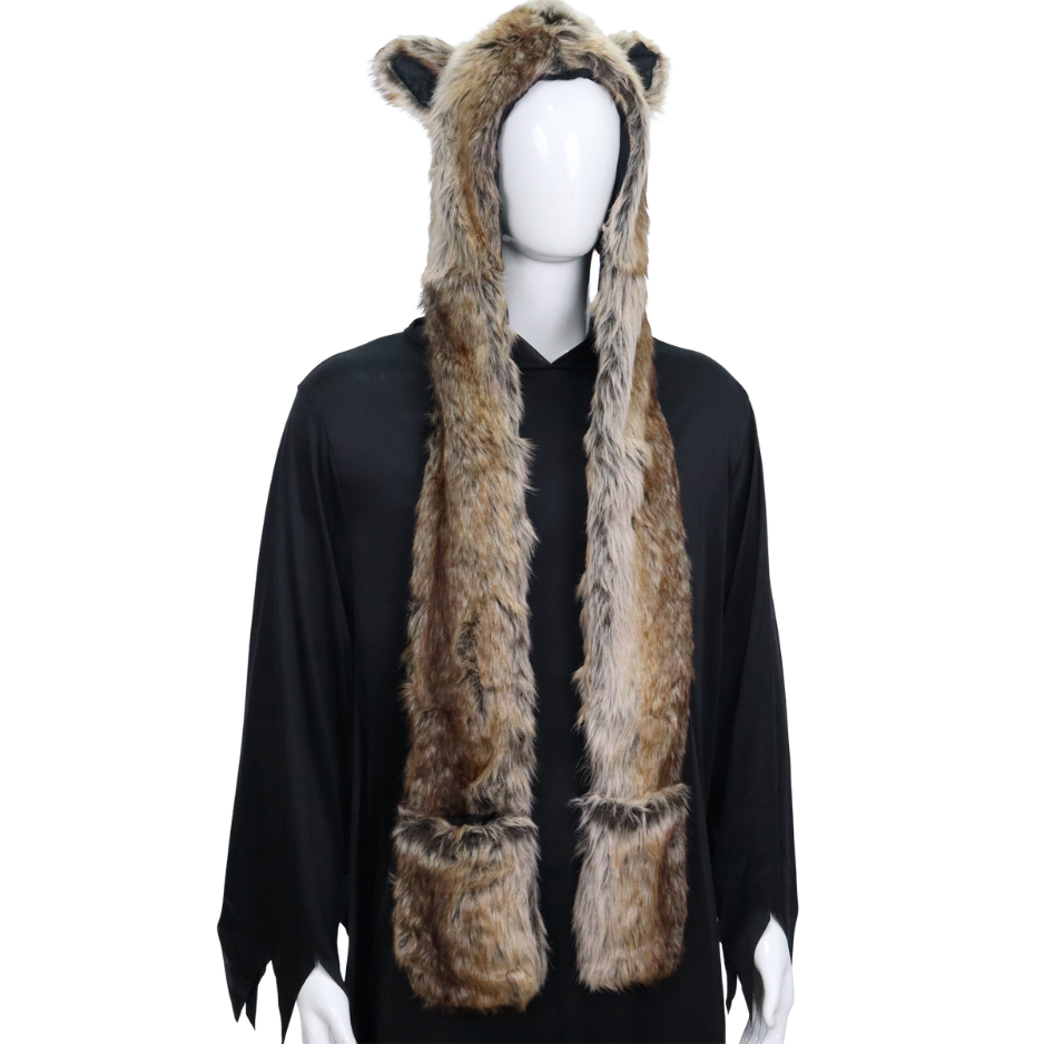 Faux Fur Berenmuts met Pootprint & Handwarmers