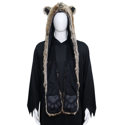 Faux Fur Berenmuts met Pootprint & Handwarmers