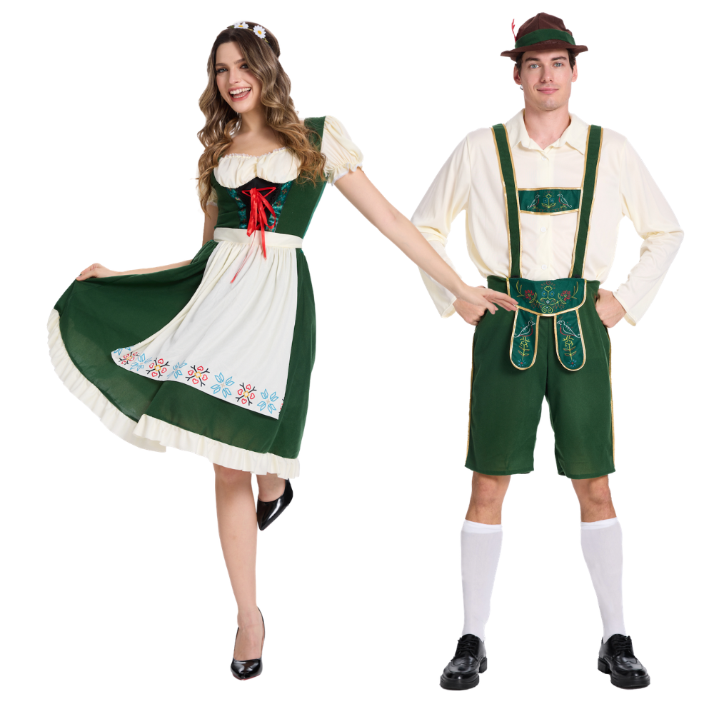 Oktoberfest Jurk Dirndl Dames Groen