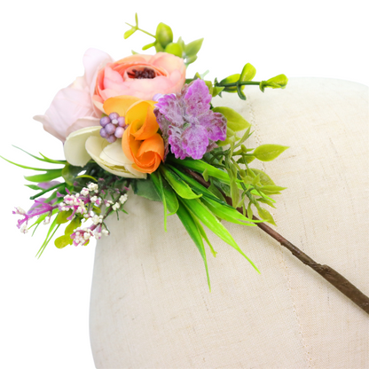 Bloemenkrans Haarband Paars & Roze