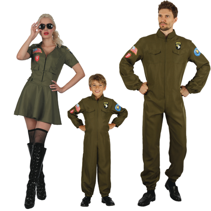 Straaljager Piloot Verkleedjurk Vrouwen Topgun