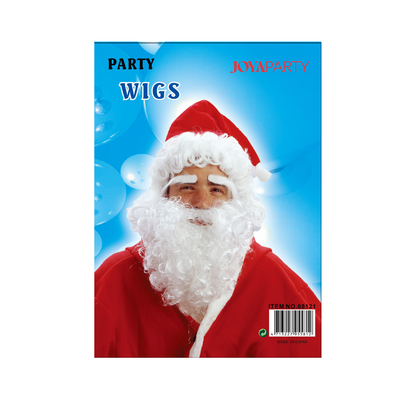 Kerstman Muts met Pruik met Baard