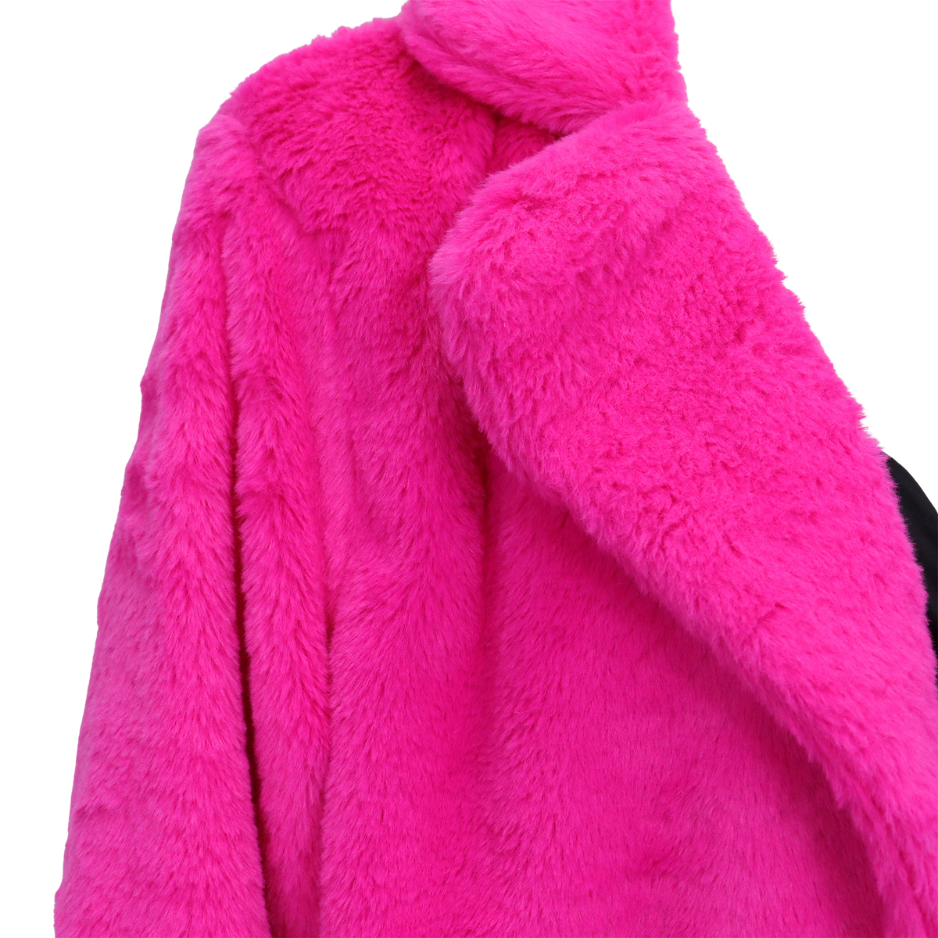 Roze Faux Bontjas voor Volwassenen