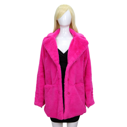 Roze Faux Bontjas voor Volwassenen