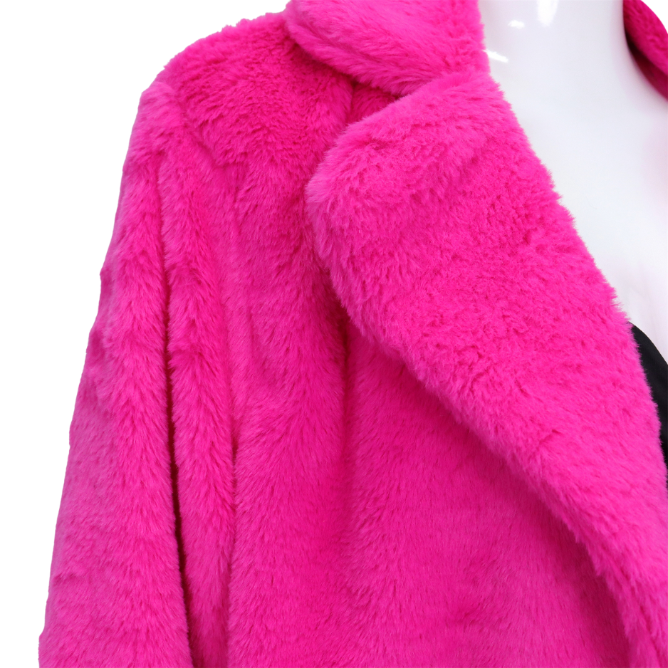 Roze Faux Bontjas voor Volwassenen