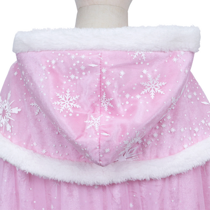 Luxe Winter Prinsessen Cape Roze