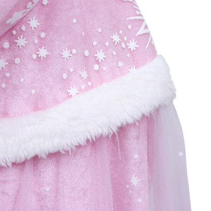 Luxe Winter Prinsessen Cape Roze
