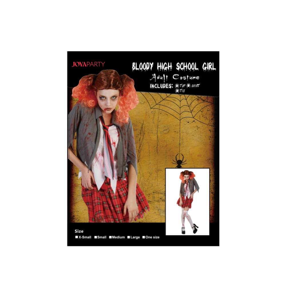 Zombie Schoolmeisje Verkleedkostuum Dames