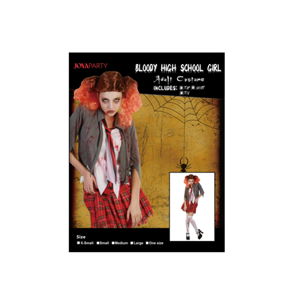 Zombie Schoolmeisje Verkleedkostuum Dames