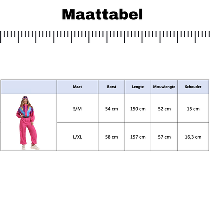 Retro Skipak Hard Roze Dames met Skibril