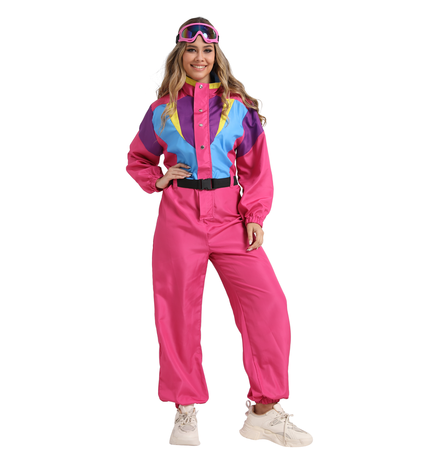 Retro Skipak Hard Roze Dames met Skibril