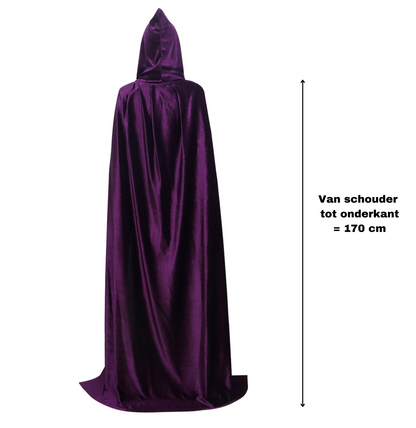 Luxe Mantel Volwassenen Met Capuchon - Donker Paars