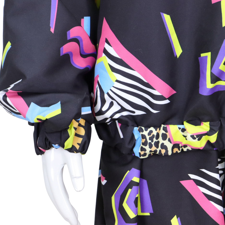 Retro Trainingspak Volwassenen Zwart met Retro Print