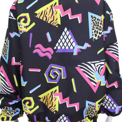 Retro Trainingspak Volwassenen Zwart met Retro Print