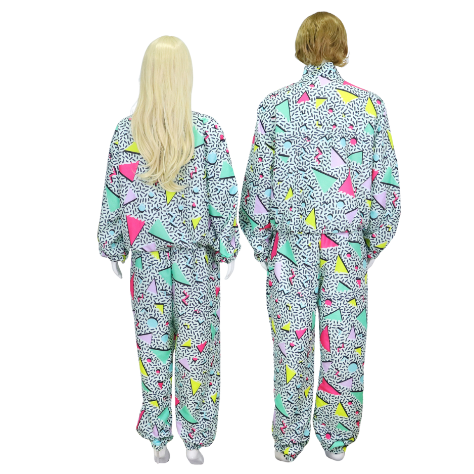 Retro Trainingspak Volwassenen Mintgroen met Retro Print