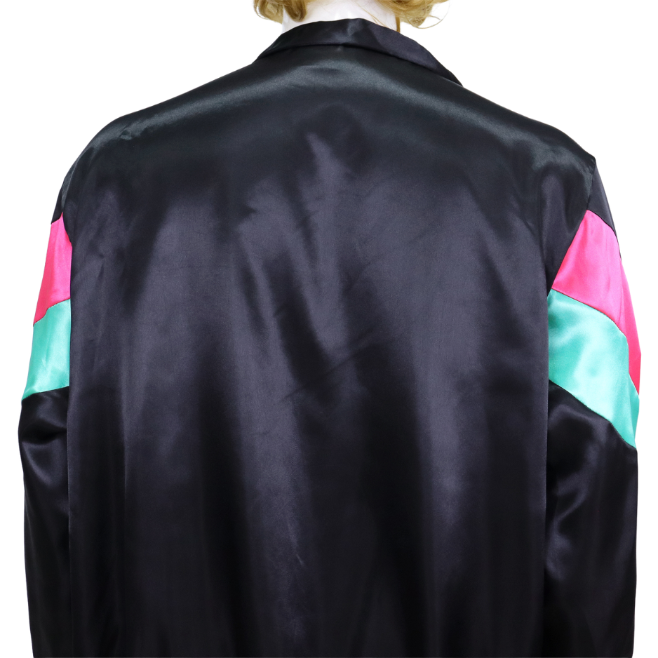 Retro Trainingspak Volwassenen Zwart met Neon Roze & Groen