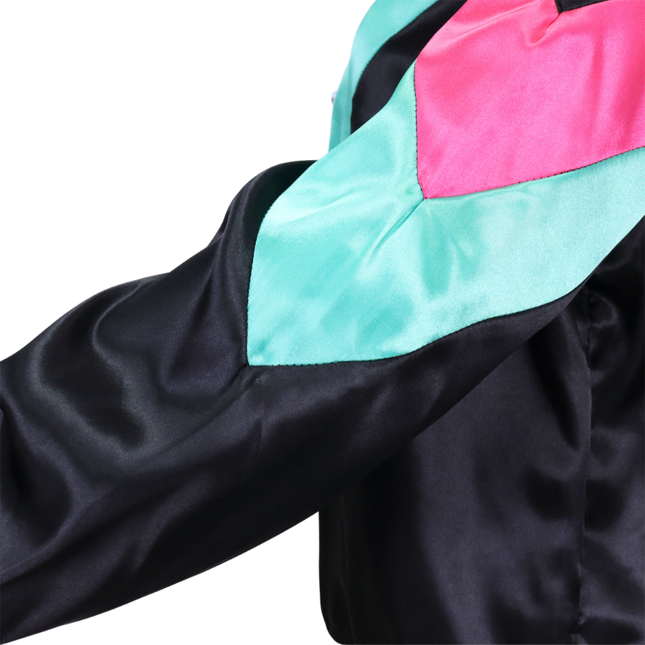 Retro Trainingspak Volwassenen Zwart met Neon Roze & Groen