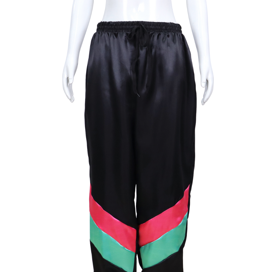 Retro Trainingspak Volwassenen Zwart met Neon Roze & Groen